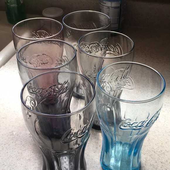 Coca Cola Dining Cocacola Glass Cups Poshmark